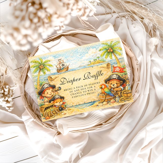 Golden Treasure Pirate Diapper Raffle Enclosure Card (Creator Uploaded)