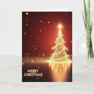 Golden Tree Christmas Card