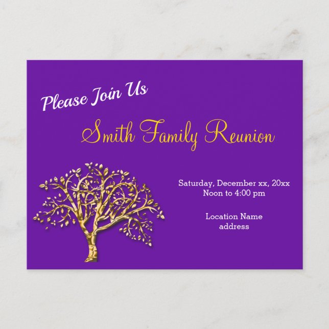 Golden Tree Family Reunion Postcard (Front)