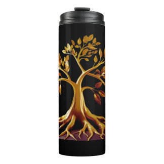 Golden Tree Hydration Water Bottel Thermal Tumbler