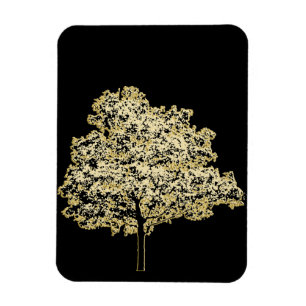 Golden Tree Nature Original art Magnet