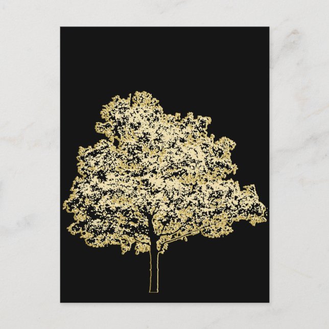 Golden Tree Nature Original art Postcard (Front)