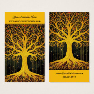 golden Tree Of Life Antique Earring Display Card
