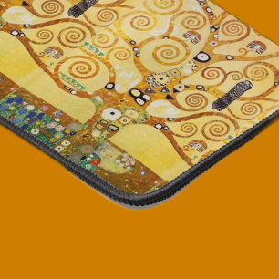 Golden Tree of Life Art – Art Nouveau Klimt Desk Mat