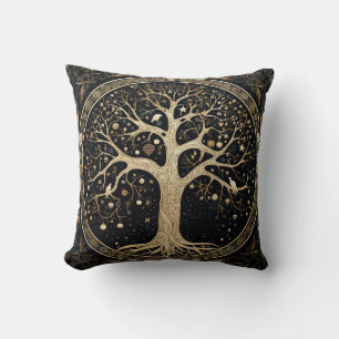 Golden Tree of Life Cushion
