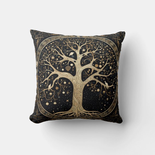 Golden Tree of Life Cushion (Front)