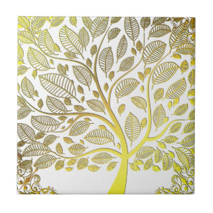 Golden tree of life tile