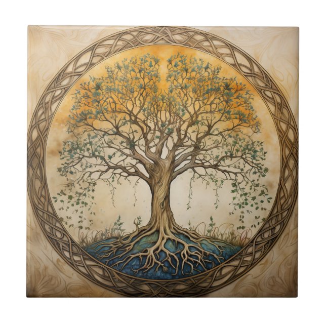 Golden Tree of Life Tile (Front)