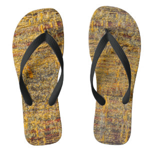 Golden Tree Resin On Rustic Wood Jandals