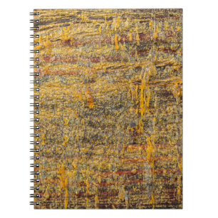 Golden Tree Resin On Rustic Wood Notebook