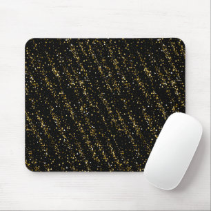 Golden Triangle Dots On Black Background Shiny Lux Mouse Pad