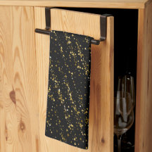 Golden Triangle Dots On Black Background Shiny Lux