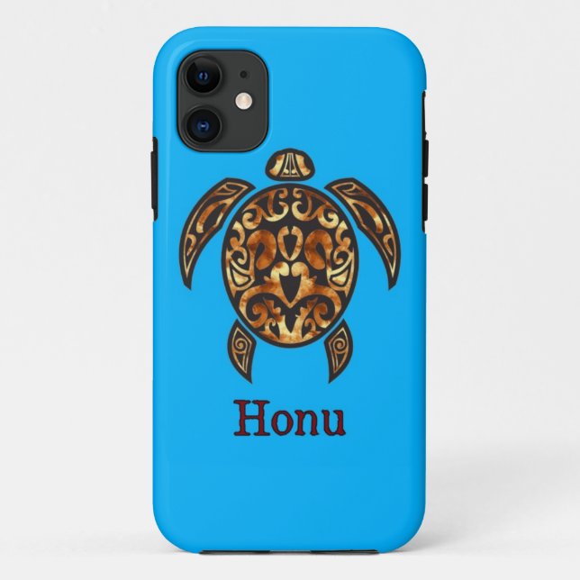 Golden Tribal Hawaiian Sea Turtle Case-Mate iPhone Case-Mate iPhone Case (Back)