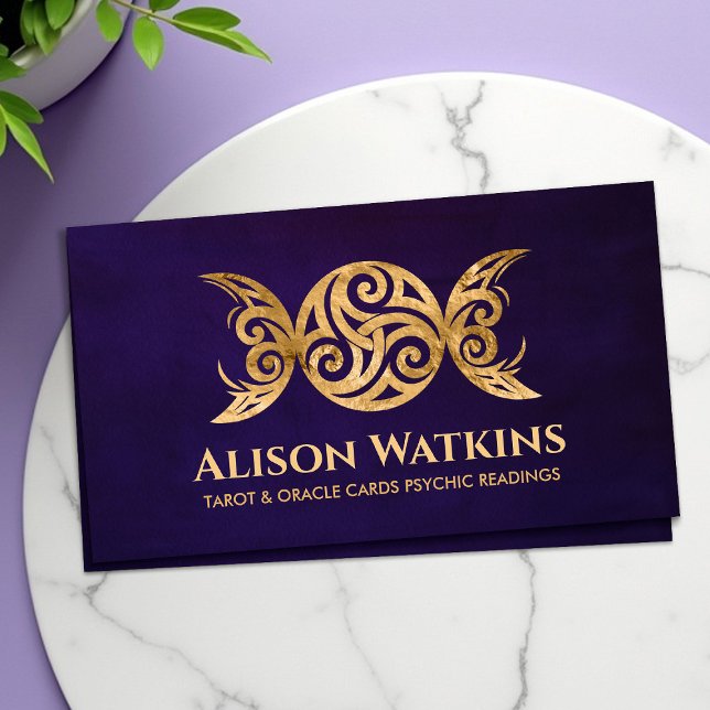 Golden Triskele - Triple Moon Business Card (Creator Uploaded)