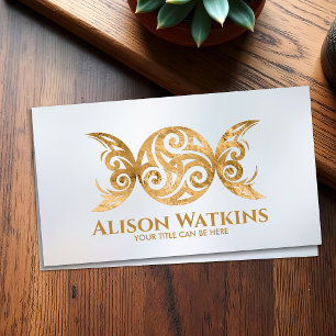 Golden Triskele - Triple Moon Business Card