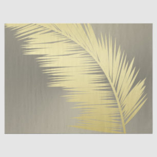 Golden Tropical Palm leaves Tissue Paper