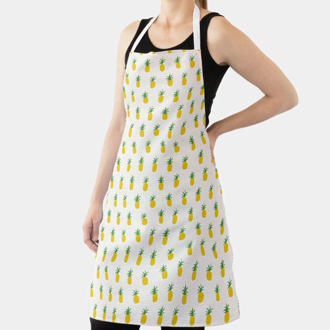 Golden Tropical Pineapples Apron (Insitu)