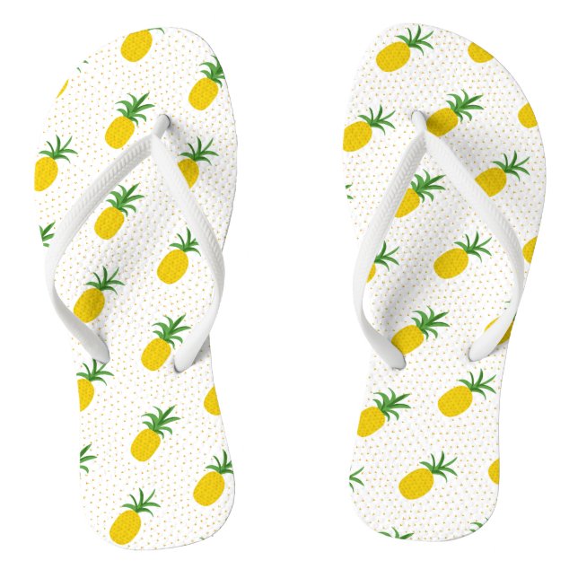 Golden Tropical Pineapples Jandals (Footbed)