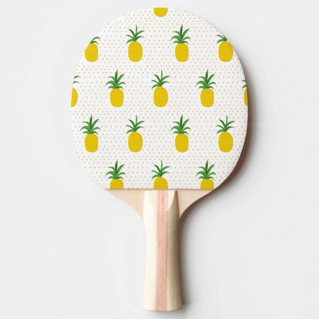 Golden Tropical Pineapples Ping Pong Paddle (Front)