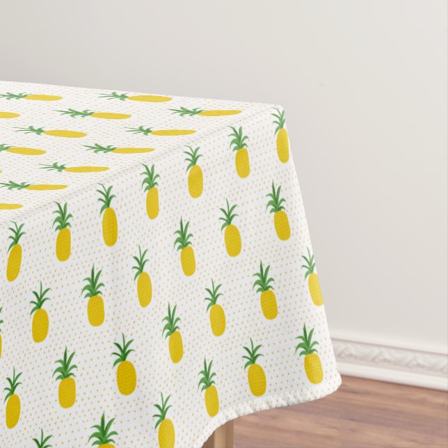 Golden Tropical Pineapples Tablecloth (In Situ)