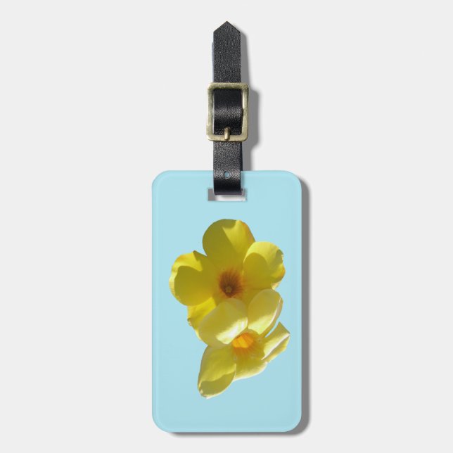 Golden Trumpet Flowers I Luggage Tag (Front Vertical)