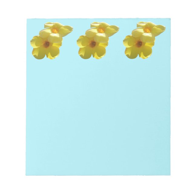 Golden Trumpet Flowers I Notepad (Front)