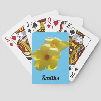 Golden Trumpet Flowers I Playing Cards