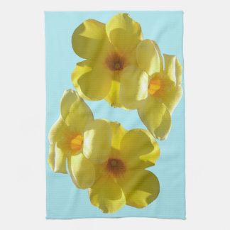Golden Trumpet Flowers I Tea Towel