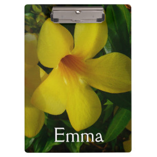 Golden Trumpet Flowers II Tropical Clipboard