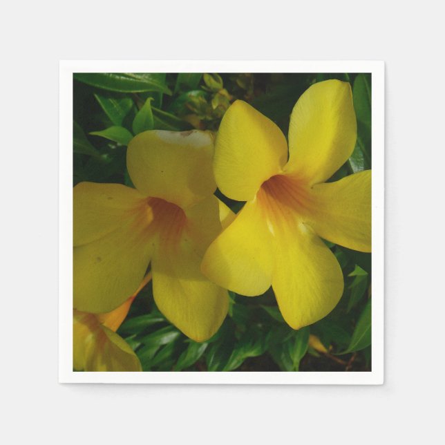 Golden Trumpet Flowers II Tropical Napkin (Front)
