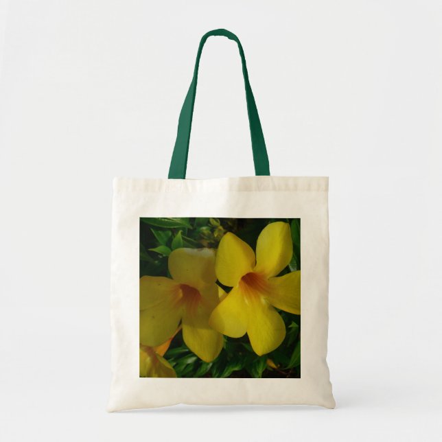 Golden Trumpet Flowers II Tropical Tote Bag (Front)