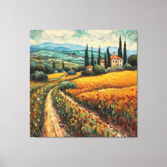 Golden Tuscany Dreams Canvas Print (Front)