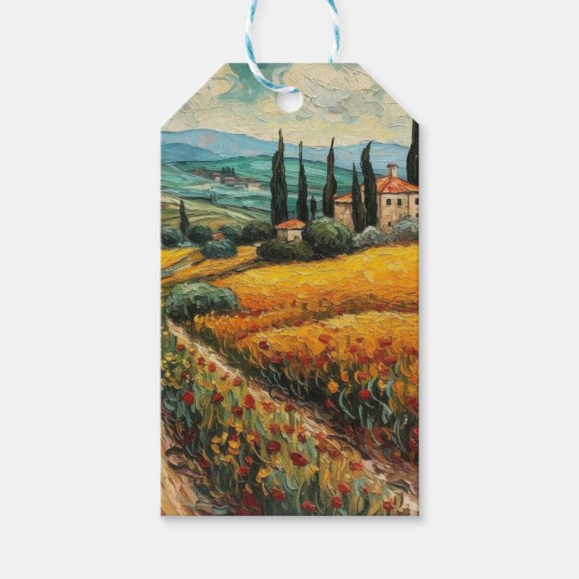 Golden Tuscany Dreams Gift Tags (Front)