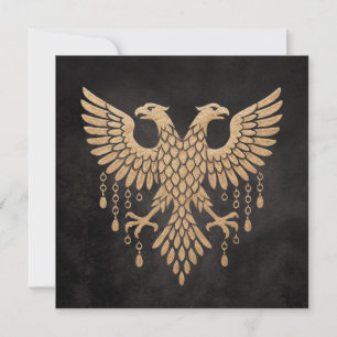 Golden Twin Raven Norse Mythology Black Invitation