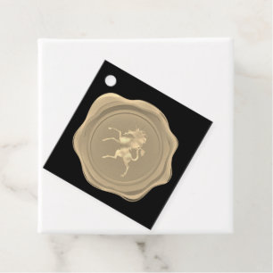 Golden Unicorn Faux Wax Seal Favour Tags