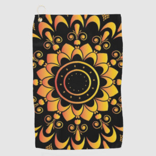 Golden Unique Mandala Design-95747 Golf Towel