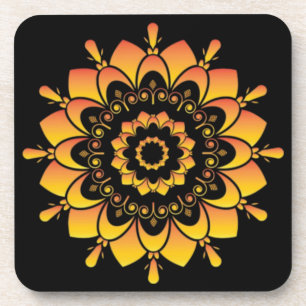 Golden Unique Mandala Design Coaster