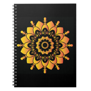 Golden Unique Mandala Design  Notebook