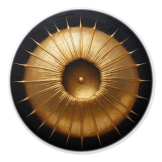 Golden Urchin Ceramic Knob