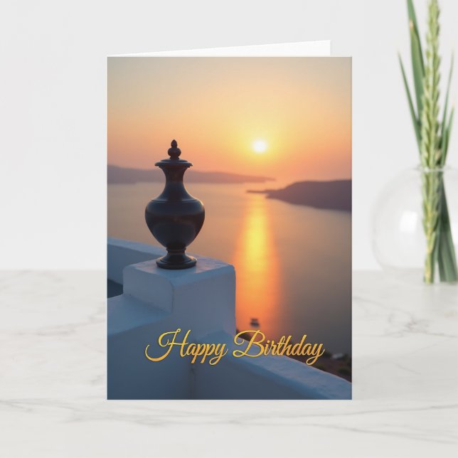Golden Urn Birthday Card (Front)