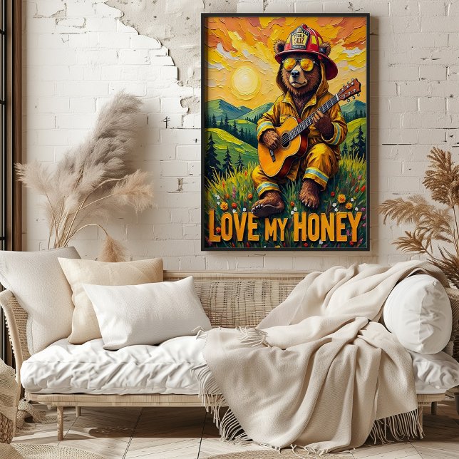 Golden Valley Guitar: Bear's Floral Ballad Poster (Creator Uploaded)