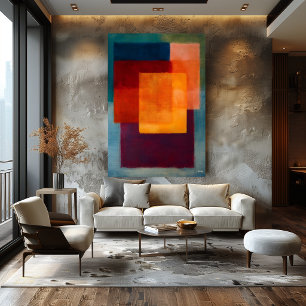 Golden Veil – Celestial Colour Fields Abstract Wal Poster