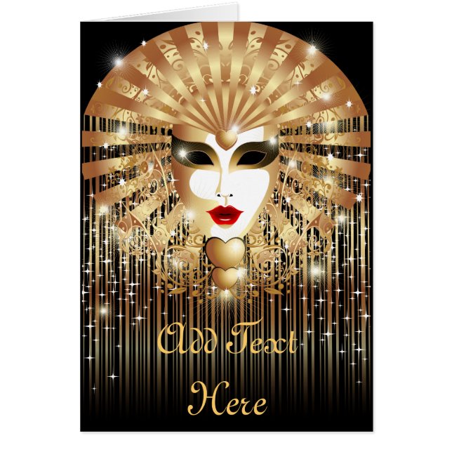 Golden Venice Carnival Party Mask (Front)