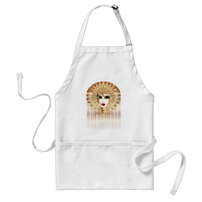 Golden Venice Carnival Party Mask Standard Apron (Front)