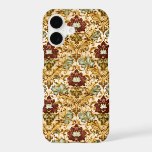 Golden Victorian Floral Damask with Sage