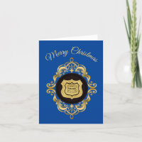 Golden Victorian Law Enforcement Christmas Card