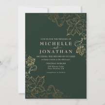 Golden Vineyard Green Faux Gold Wedding