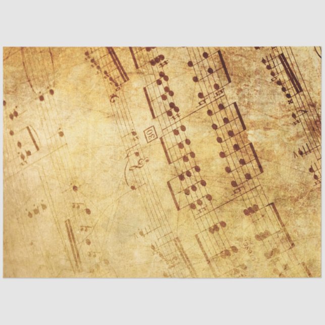 Golden Vintage Antique Sheet Music Score Sheet (Front)