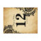 Golden Vintage Black Damask Table Number Cards