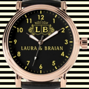 Golden vintage  Custom Monogram Watch
